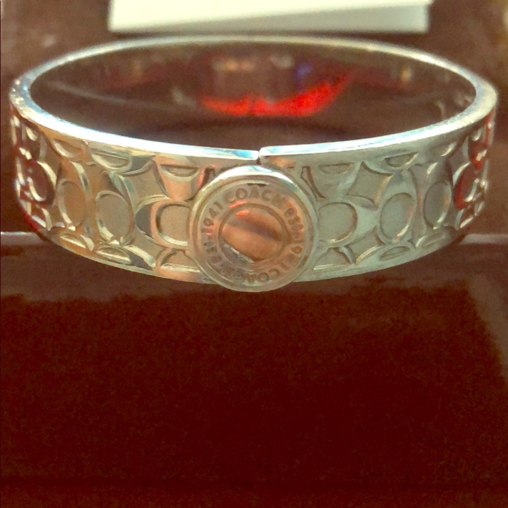 Sterling Silver Coach Bangle Bracelet
